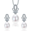 DAINASHI Women's Fine Fashion Crown Design Genuine Pearl Jewelry Set - Divine Inspiration Styles