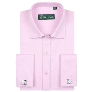 PAUL JONES Men's Business Formal Long Sleeves Dress Shirt with Cufflinks Included - Divine Inspiration Styles