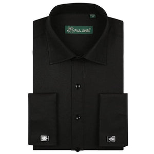 PAUL JONES Men's Business Formal Long Sleeves Dress Shirt with Cufflinks Included - Divine Inspiration Styles