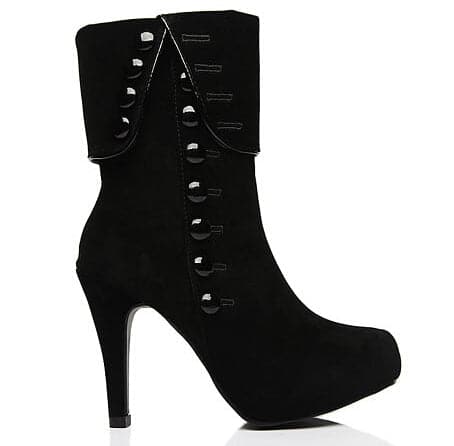 RMBZ Women's Fashion Button-Up High Heels Ankle Boots - Divine Inspiration Styles