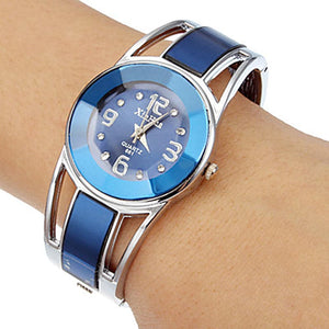 XINHUA Women's Fashion Blue Pink White & Black Enamel Bracelet Watch - Divine Inspiration Styles