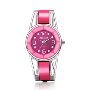 XINHUA Women's Fashion Blue Pink White & Black Enamel Bracelet Watch - Divine Inspiration Styles