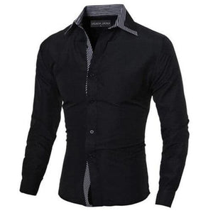 VISADA Men's Business Casual Fashion Premium Quality 3/4 Long Sleeves Dress Shirt - Divine Inspiration Styles
