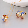 CCL Women's Fashion Genuine Elegant Enamel 2PCS Jewelry Set - Divine Inspiration Styles