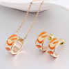 CCL Women's Fashion Genuine Elegant Enamel 2PCS Jewelry Set - Divine Inspiration Styles