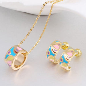 CCL Women's Fashion Genuine Elegant Enamel 2PCS Jewelry Set - Divine Inspiration Styles