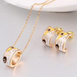 CCL Women's Fashion Genuine Elegant Enamel 2PCS Jewelry Set - Divine Inspiration Styles