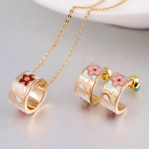CCL Women's Fashion Genuine Elegant Enamel 2PCS Jewelry Set - Divine Inspiration Styles