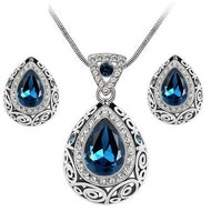 MISS LADY Women's Fashion Colorful Rhinestone Crystal Vintage Antique Jewelry Set - Divine Inspiration Styles