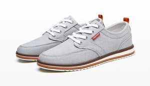 JINTOHO Men's Fashion Premium Quality Laced-Up Denim Canvas Sneaker Shoes - Divine Inspiration Styles