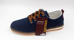 JINTOHO Men's Fashion Premium Quality Laced-Up Denim Canvas Sneaker Shoes - Divine Inspiration Styles