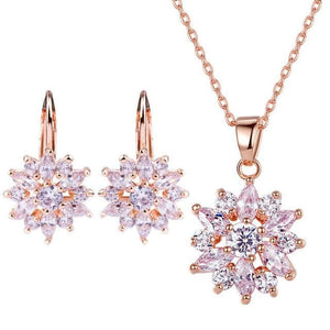 BETHANY Women's Fine Fashion Luxury Rose Gold Multi-Color Jewelry Set - Divine Inspiration Styles
