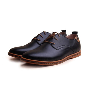 ZXQ Men's Genuine Leather Business Dress Shoes - Divine Inspiration Styles