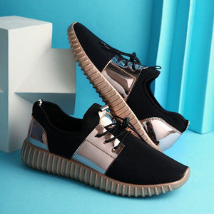 VANCAT Men's Black-Tone, Gold-Tone & Silver-Tone Metallic Sneaker Shoes - Divine Inspiration Styles