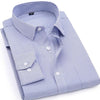QISHA Men's Business Casual Long Sleeves Stripes Dress Shirt - Divine Inspiration Styles