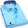 QISHA Men's Long Sleeves Dress Shirt with French Cufflinks Included - Divine Inspiration Styles