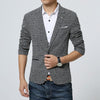 MSD Brand Men's Classic Mesh Plaid Casual Blazer - Divine Inspiration Styles