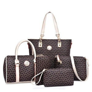 MIWIND Women's Fashion Genuine Leather Vacation Travel Pack 5PCS Bag Set - Divine Inspiration Styles