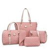 MIWIND Women's Fashion Genuine Leather Vacation Travel Pack 5PCS Bag Set - Divine Inspiration Styles