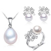 YOUNOBLE Women's Flower Petals Genuine Natural Real Freshwater Pearl Jewelry Set - Divine Inspiration Styles