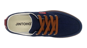 JINTOHO Men's Fashion Premium Quality Laced-Up Denim Canvas Sneaker Shoes - Divine Inspiration Styles