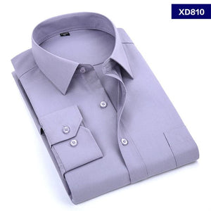 QISHA Men's Business Formal or Business Casual Long Sleeves Dress Shirt - Divine Inspiration Styles