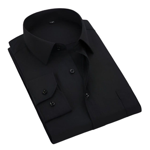 QISHA Men's Business Formal or Business Casual Long Sleeves Dress Shirt - Divine Inspiration Styles