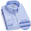 MANFASHION Men's Premium Quality Long Sleeves Plaid Stripes Business Dress Shirt - Divine Inspiration Styles