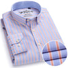 MANFASHION Men's Premium Quality Long Sleeves Plaid Stripes Business Dress Shirt - Divine Inspiration Styles