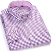 MANFASHION Men's Premium Quality Long Sleeves Plaid Stripes Business Dress Shirt - Divine Inspiration Styles