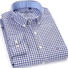 MANFASHION Men's Premium Quality Long Sleeves Plaid Stripes Business Dress Shirt - Divine Inspiration Styles