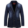 NIANJEEP Men's Premium Quality Fashion Denim Jeans Blazer Jacket - Divine Inspiration Styles