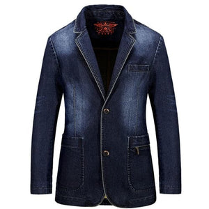 NIANJEEP Men's Premium Quality Fashion Denim Jeans Blazer Jacket - Divine Inspiration Styles