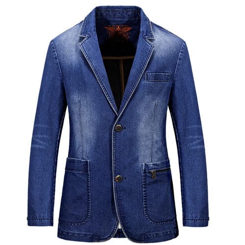 Amazon.com: Mens Denim Blazer Male Suit Oversized Cotton Coat Denim Jacket Men  Jeans Blazers : Clothing, Shoes & Jewelry