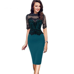 WHIPSHAPE Design Women's Fine Fashion Vintage Silhouette Lace Dress - Divine Inspiration Styles