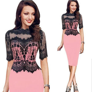 WHIPSHAPE Design Women's Fine Fashion Vintage Silhouette Lace Dress - Divine Inspiration Styles