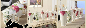 FREESON Elegant Diamond Mesh Design Porcelain Vases for Decorations - Divine Inspiration Styles