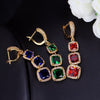 CWW Women's Fashion Stylish Trendy Luxury Blue Green & Red Premium Quality Cubic Zirconia Gold Plated Jewelry Set - Divine Inspiration Styles