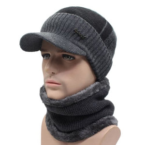 AETRUE Men's Sports Fashion Winter Knitted Wool Hat & The Infinity Scarf Set - Divine Inspiration Styles