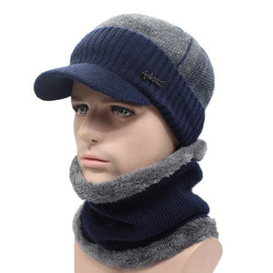 AETRUE Men's Sports Fashion Winter Knitted Wool Hat & The Infinity Scarf Set - Divine Inspiration Styles