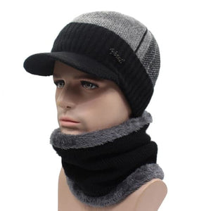 AETRUE Men's Sports Fashion Winter Knitted Wool Hat & The Infinity Scarf Set - Divine Inspiration Styles