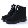 JIASHA Women's Fashion Genuine Leather Plush Fur Ankle Boots - Divine Inspiration Styles