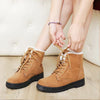 JIASHA Women's Fashion Genuine Leather Plush Fur Ankle Boots - Divine Inspiration Styles