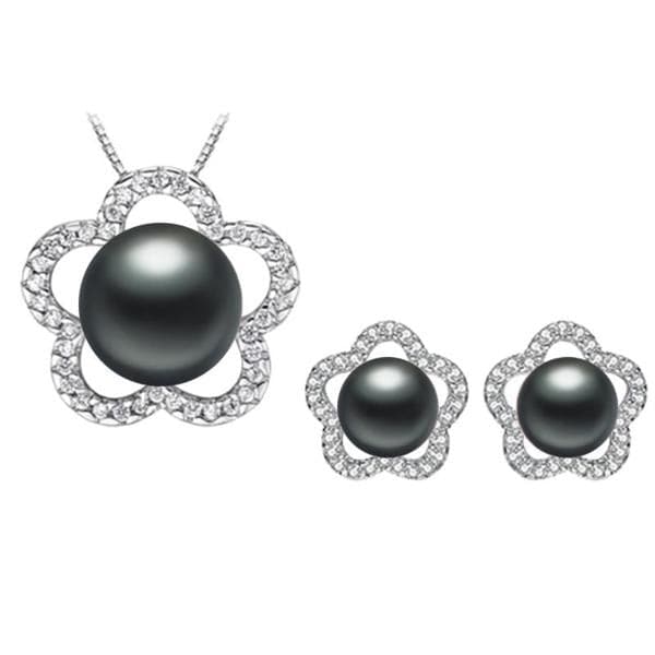 FENASY Women's Genuine Natural Freshwater Black Pearl Jewelry Set - Divine Inspiration Styles