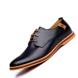 ZXQ Men's Genuine Leather Business Dress Shoes - Divine Inspiration Styles