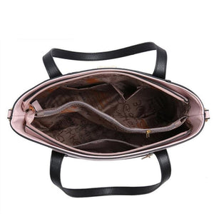 HBG Women's Leather Multi-Color Shoulder & Handbag Multi-Purpose Tote Bag - Divine Inspiration Styles