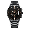 NIBOSI Men's Fine Fashion Premium Top Quality Triple Dial Stainless Steel Watch - Divine Inspiration Styles