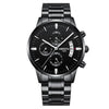 NIBOSI Men's Fine Fashion Premium Top Quality Triple Dial Stainless Steel Watch - Divine Inspiration Styles