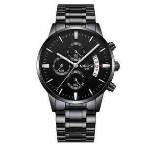 NIBOSI Men's Fine Fashion Premium Top Quality Triple Dial Stainless Steel Watch - Divine Inspiration Styles