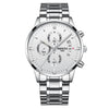 NIBOSI Men's Fine Fashion Premium Top Quality Triple Dial Stainless Steel Watch - Divine Inspiration Styles